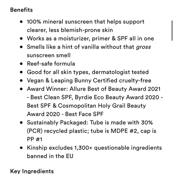 Kinship Skincare 33 Kinship Self Reflect Probiotic Moisturizing